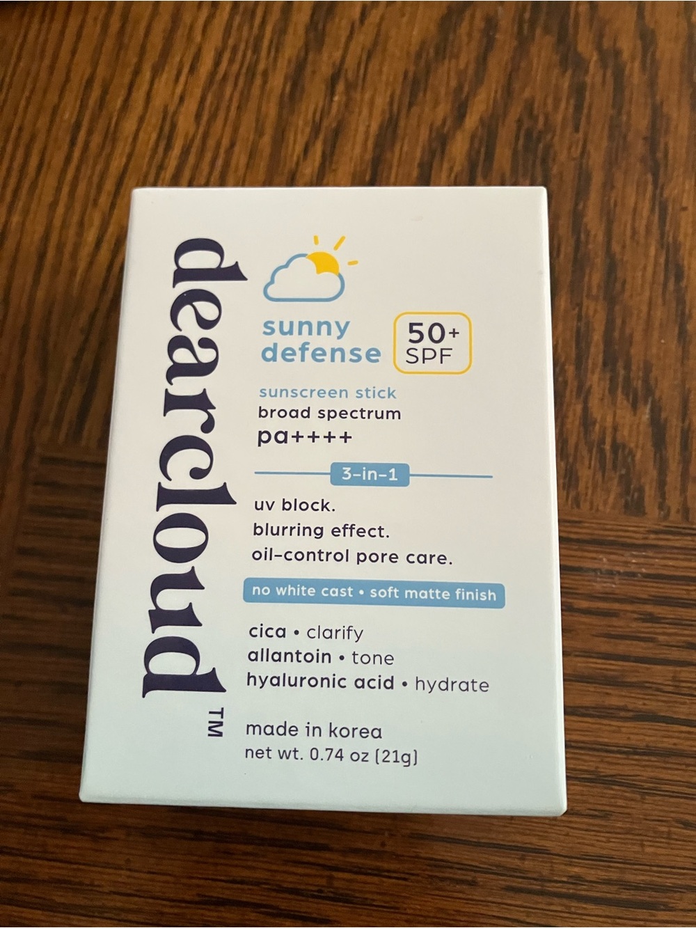 Korean Skin Care Sunscreen Stick SPF 50+ Light Weight Blurring